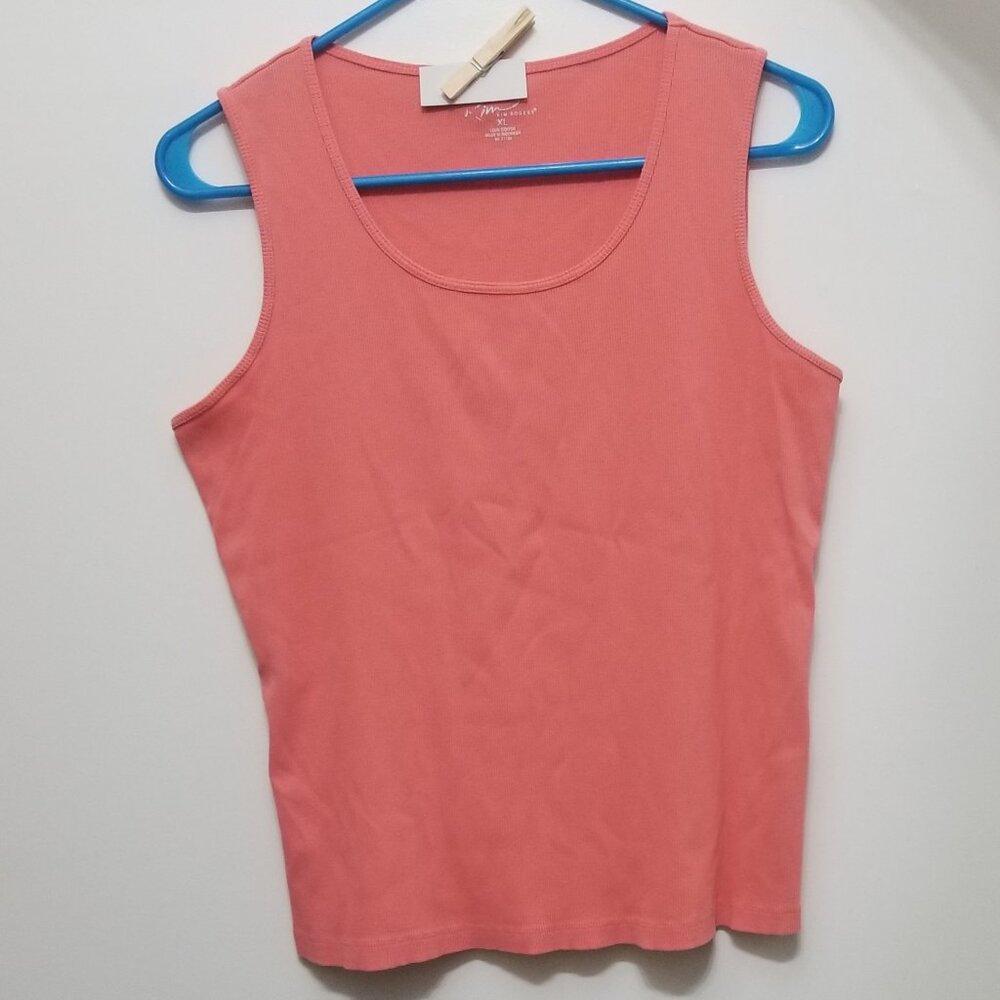 salmon Kim Rogers cotton XL tank top, with name written on